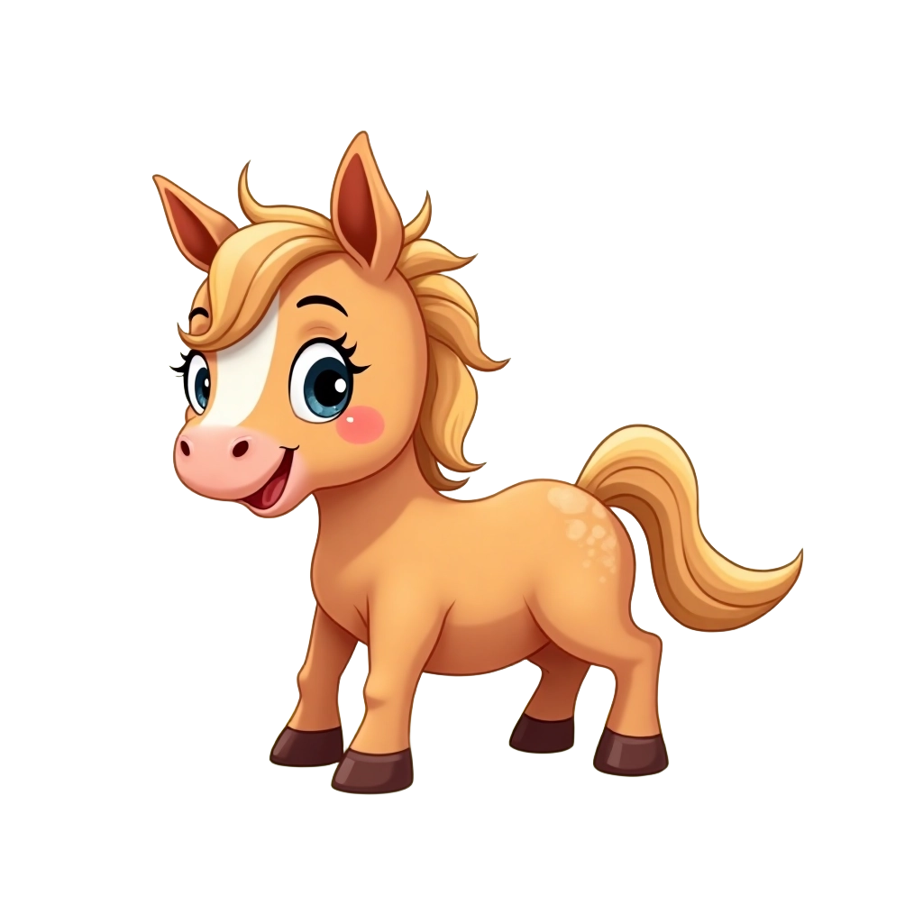 Cute Cartoon Horse